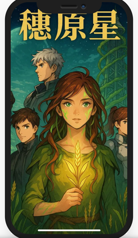 輔大外語學院〈最後一顆麥穗〉小說AI圖片